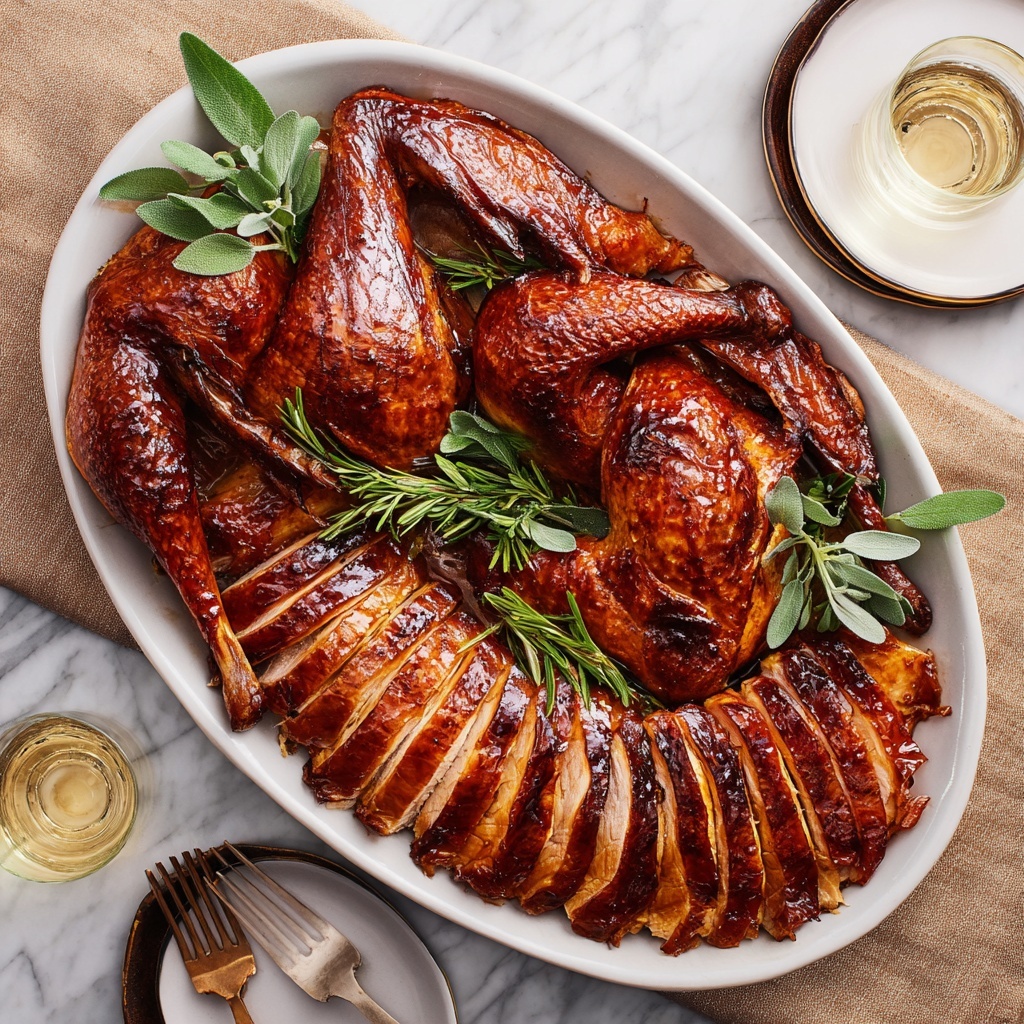 Maple Butter Glazed Turkey Recipe - Recipe Image