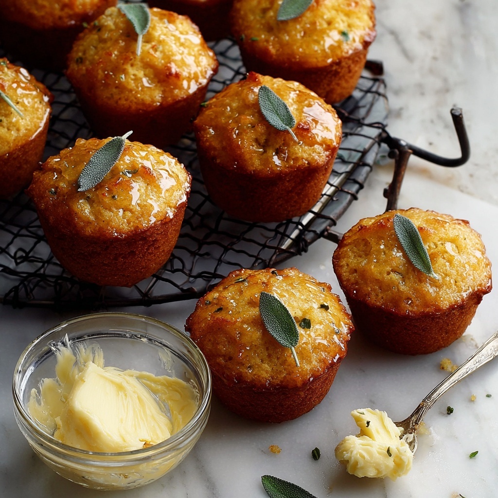 Cheddar Apple Cornbread Muffins with Maple Sage Butter Recipe - Recipe Image