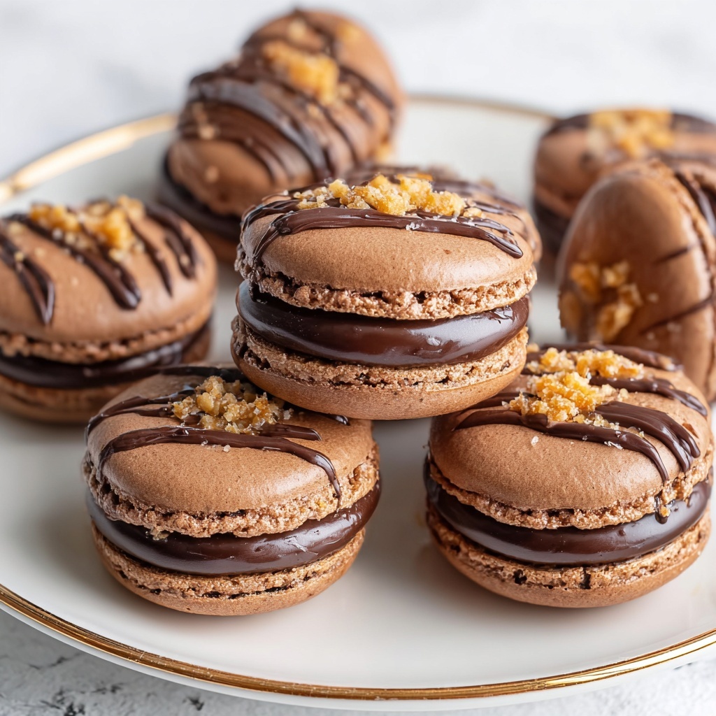 Nutella Drizzle Macaron Recipe - Recipe Image