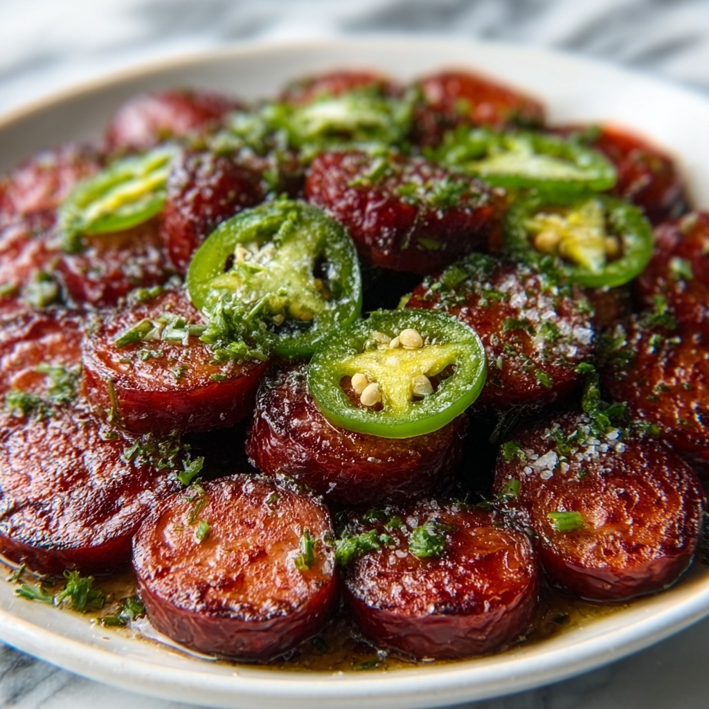 Roasted Red Pepper and Jalapeño Summer Sausage Recipe - Recipe Image