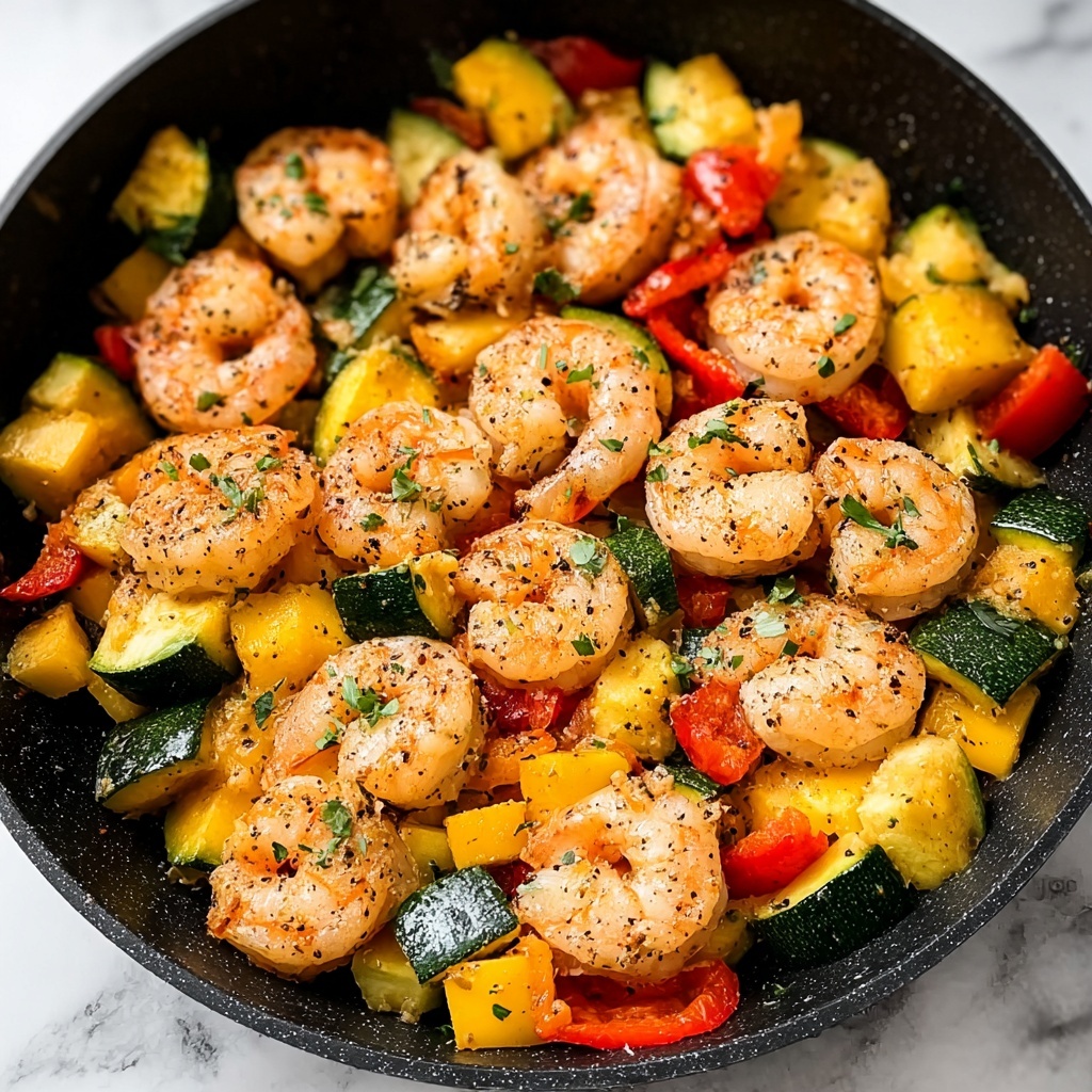 Easy Shrimp Vegetable Skillet Recipe - Recipe Image