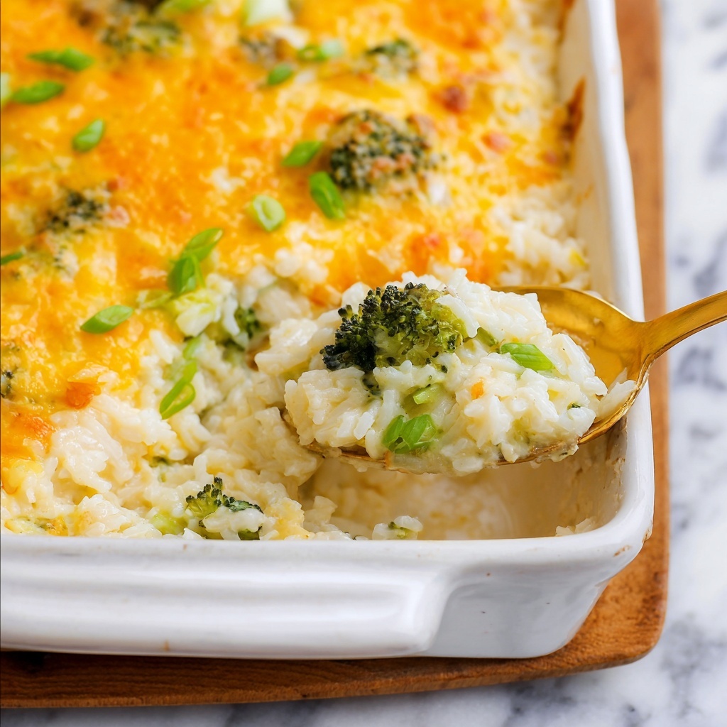 Broccoli Cheese Rice Casserole Recipe - Recipe Image
