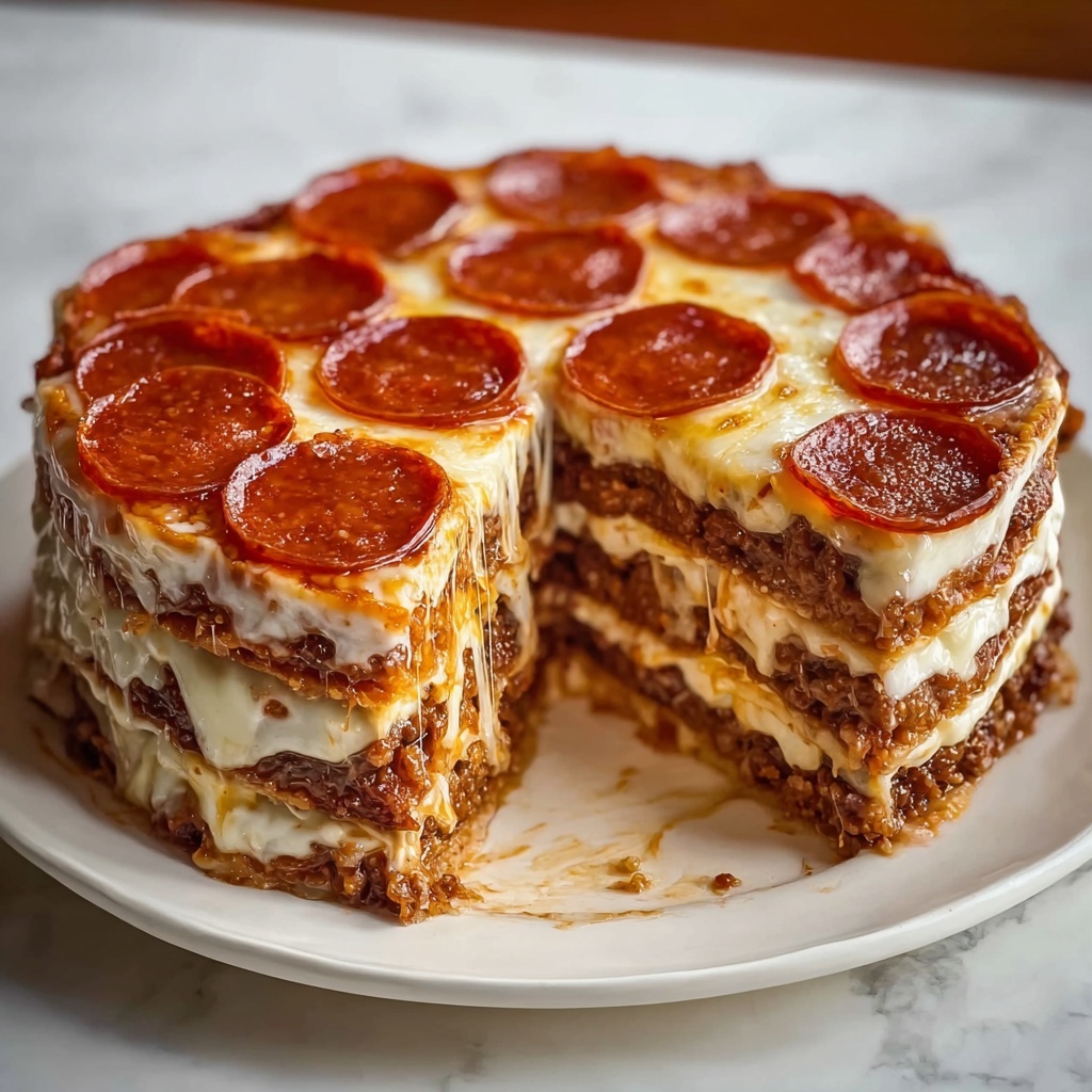 Pepperoni Pizza Layer Cake Recipe: A Fun Twist on a Classic Favorite! Recipe - Recipe Image