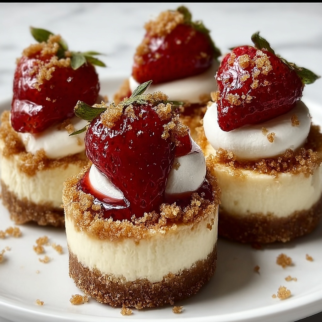 Mini Strawberry Crunch Cheesecake Bites Recipe - Recipe Image