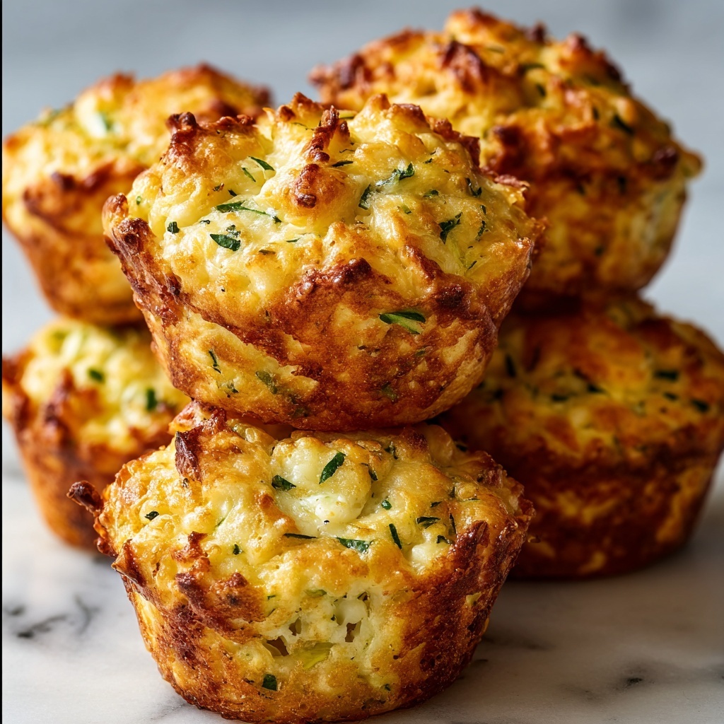 Crispy Parmesan Zucchini Potato Muffins Recipe - Recipe Image