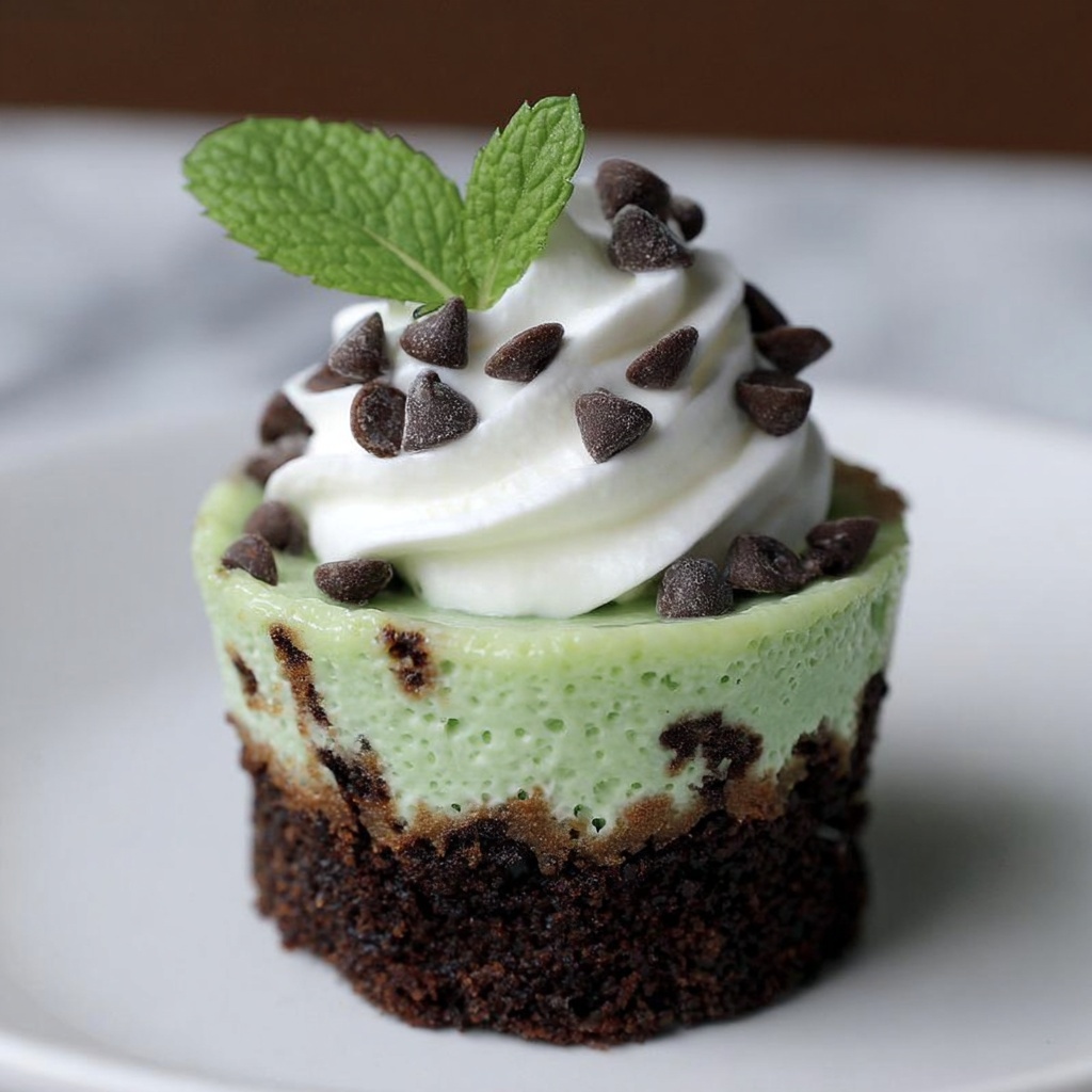 Mint Brownie Cheesecake Cups Recipe - Recipe Image