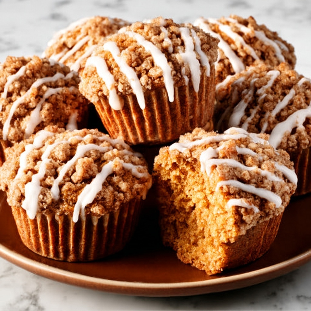Sweet Potato Muffins with Cinnamon Pecan Streusel Recipe - Recipe Image
