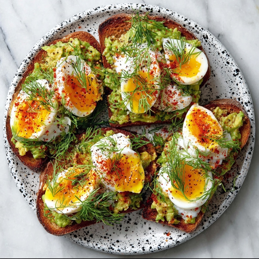 Avocado Toast with Soft-Boiled Eggs and Dill Recipe - Recipe Image