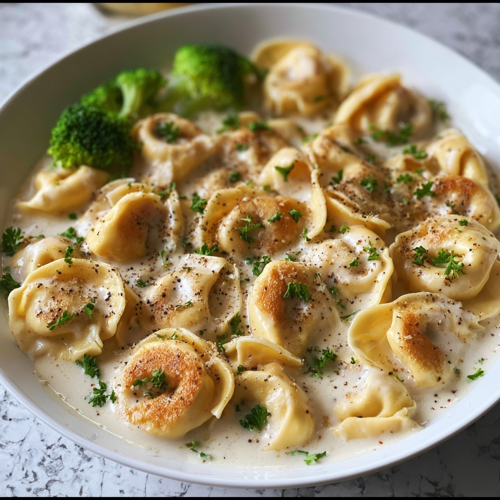 Creamy Parmesan Tortellini with Chicken Recipe - Recipe Image