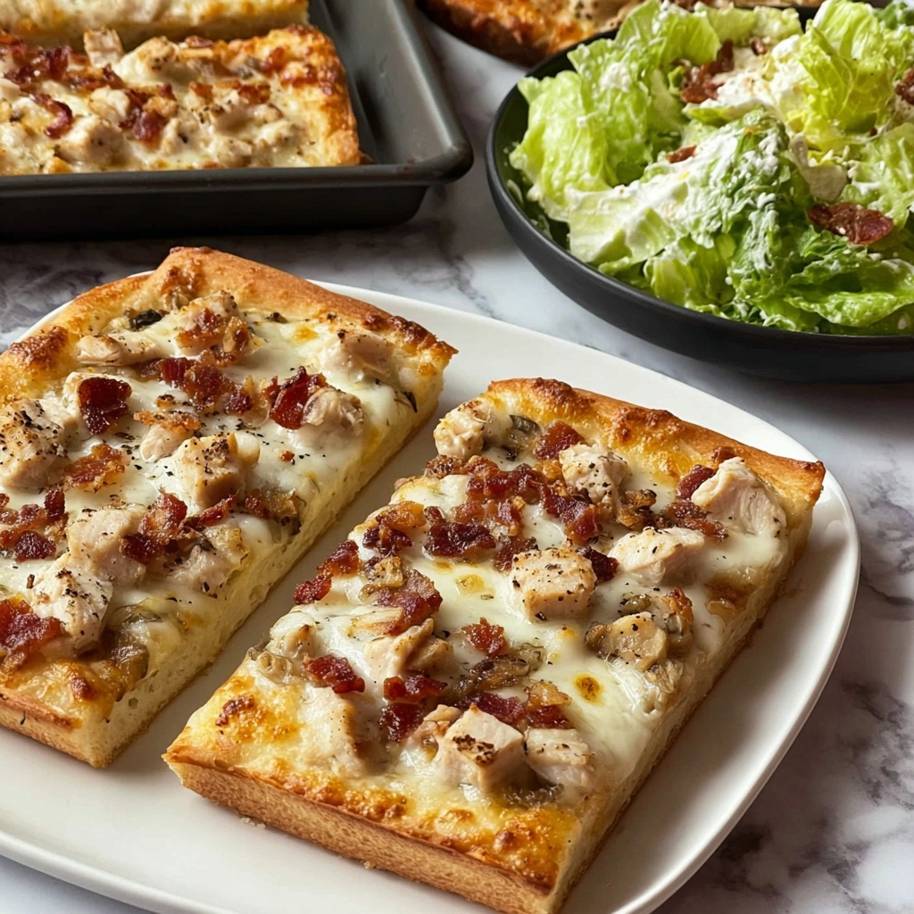 Parmesan Garlic Chicken Pizza Recipe - Recipe Image