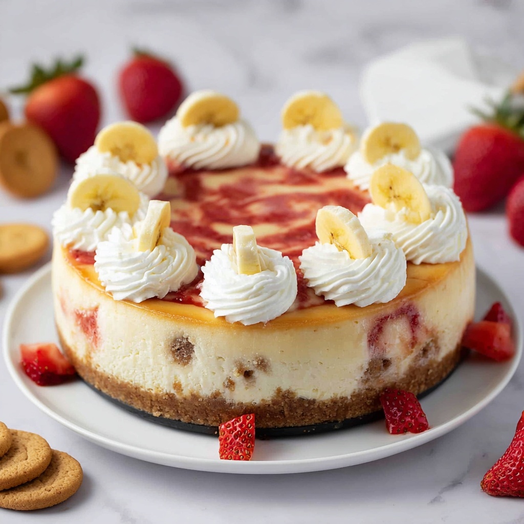 Banana Strawberry Cheesecake Recipe - Recipe Image