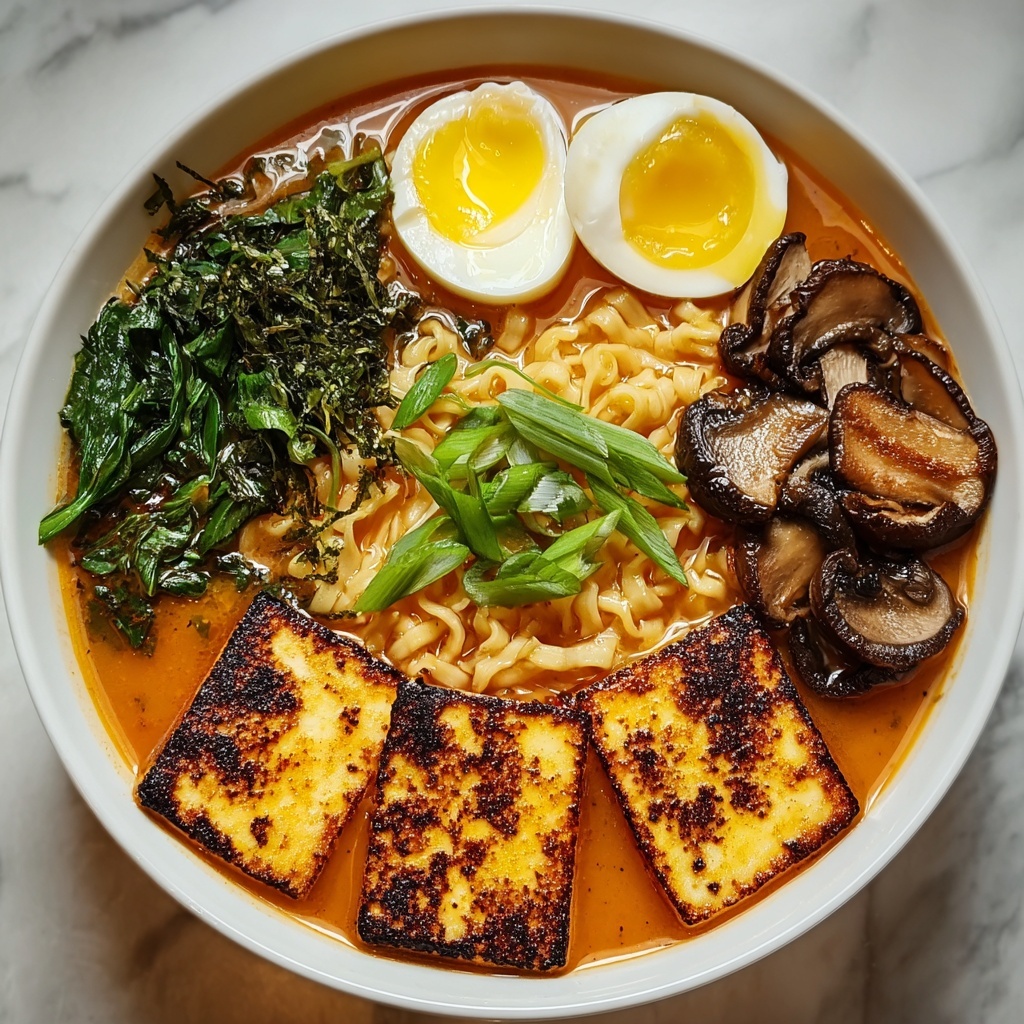 Pumpkin Miso Ramen with Crispy Sage and Tofu Recipe - Recipe Image