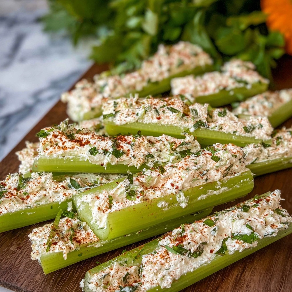 Italian Cream Cheese Stuffed Celery Recipe - Recipe Image