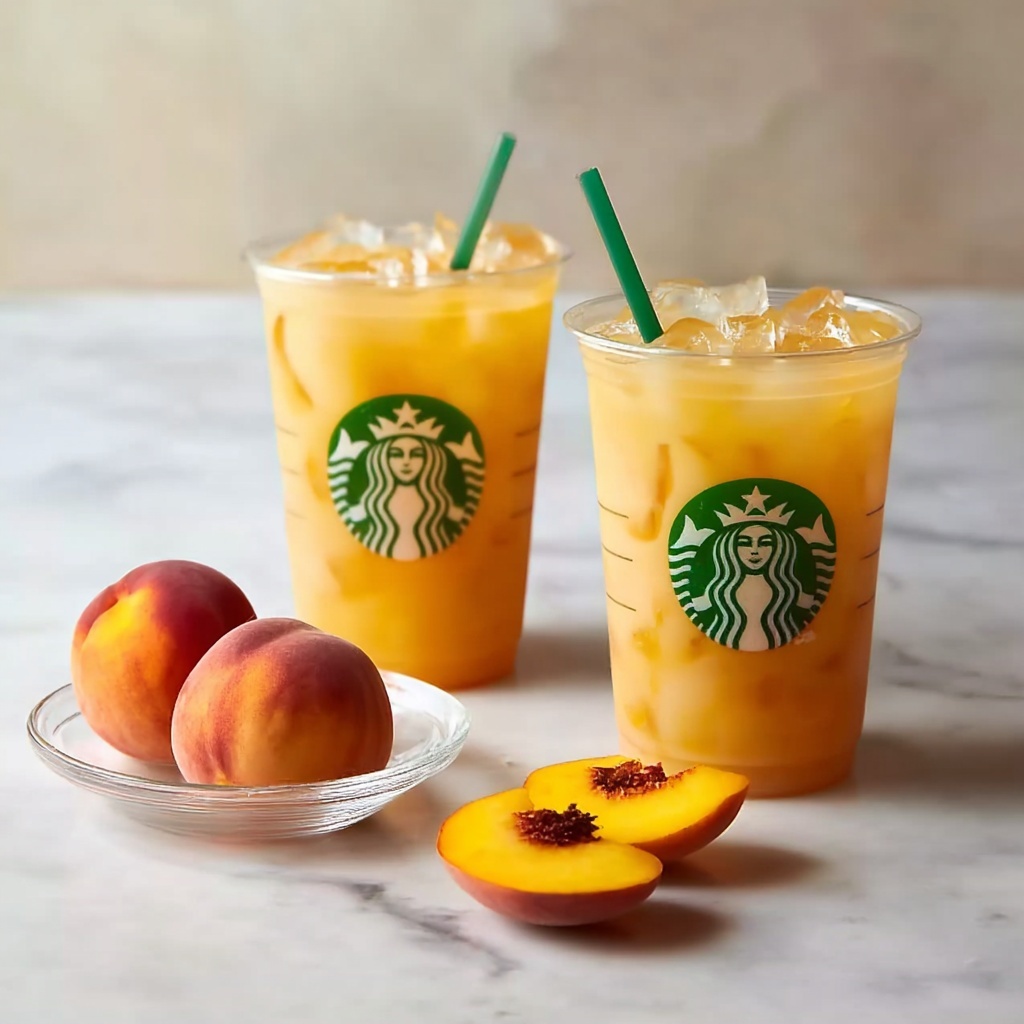 Iced Peach Green Tea Lemonade Recipe - Recipe Image