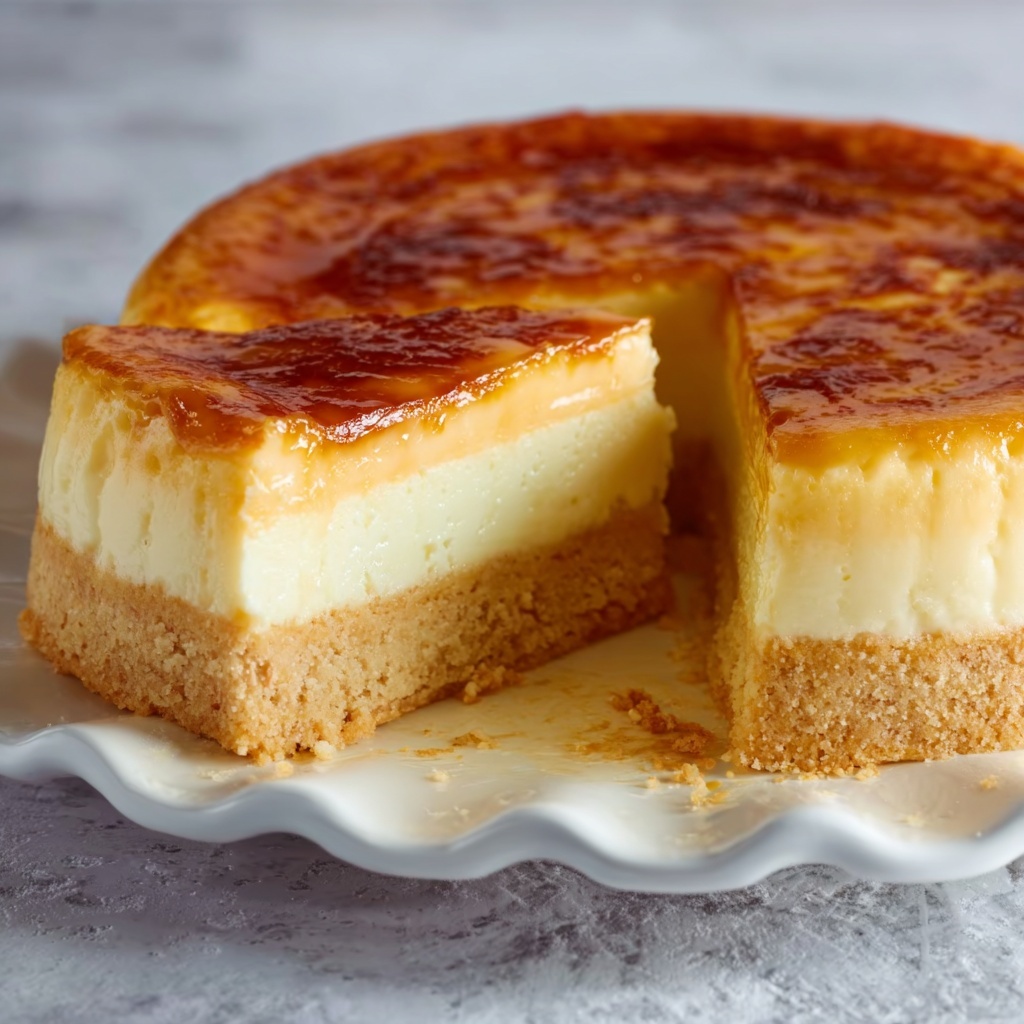 Custard Cake with Caramel and Meringue Recipe - Recipe Image