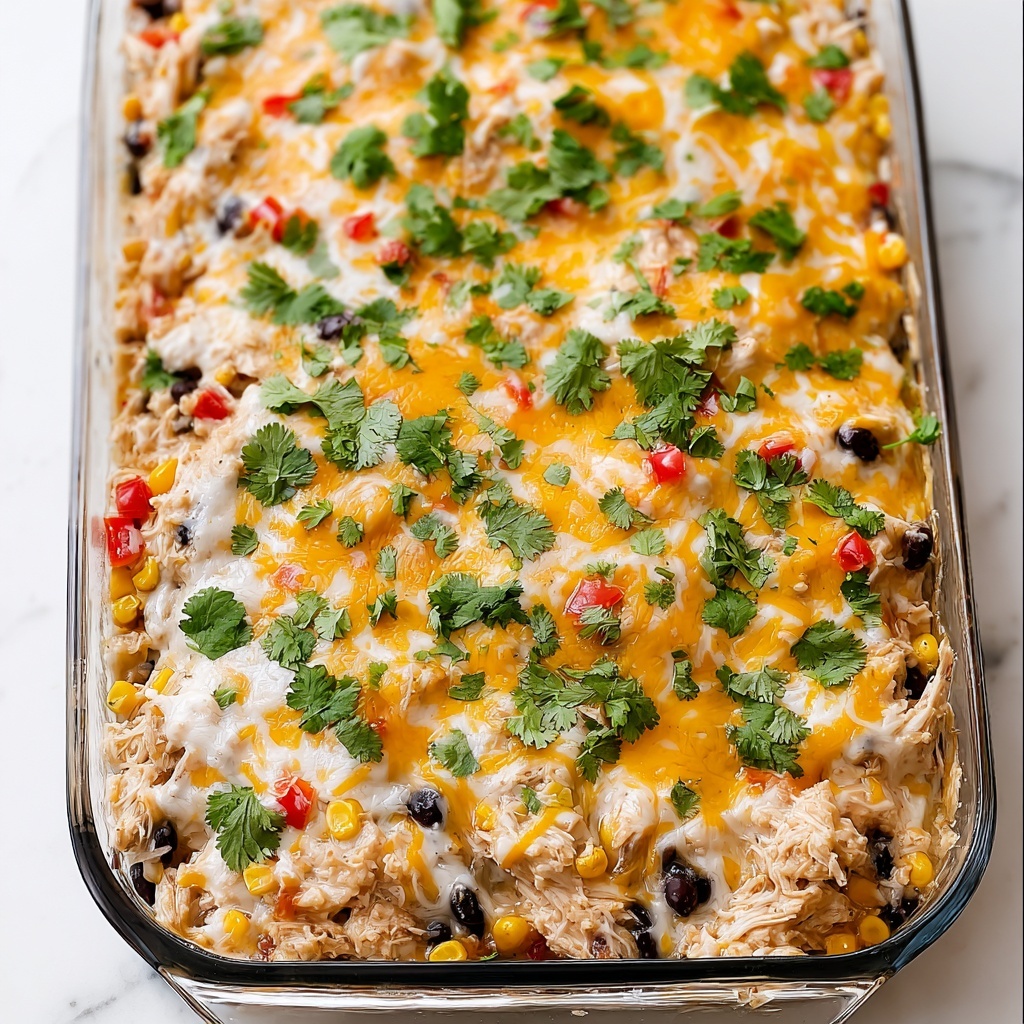 Easy Chicken Burrito Casserole Recipe - Recipe Image