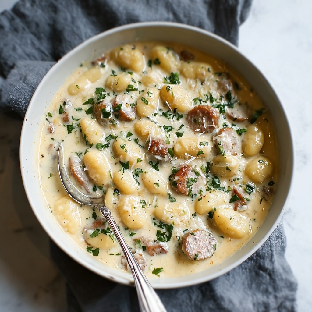 Creamy One-Pot Sausage Gnocchi: A Comforting, Hearty Meal Recipe - Recipe Image