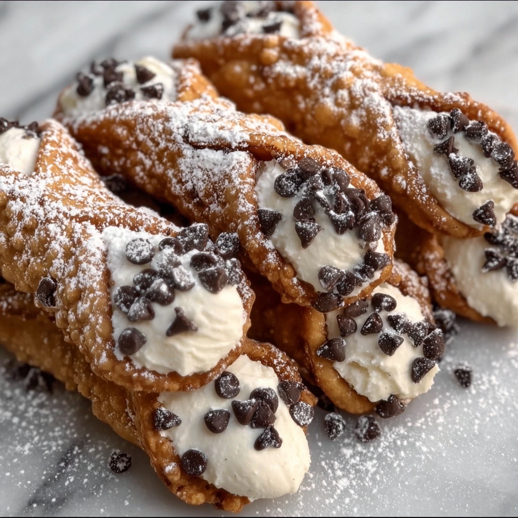 Homemade Cannoli with Ricotta Filling and Crispy Shells Recipe - Recipe Image