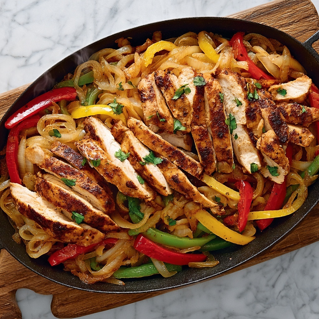Easy Chicken Fajitas with Lime and Bell Peppers Recipe - Recipe Image