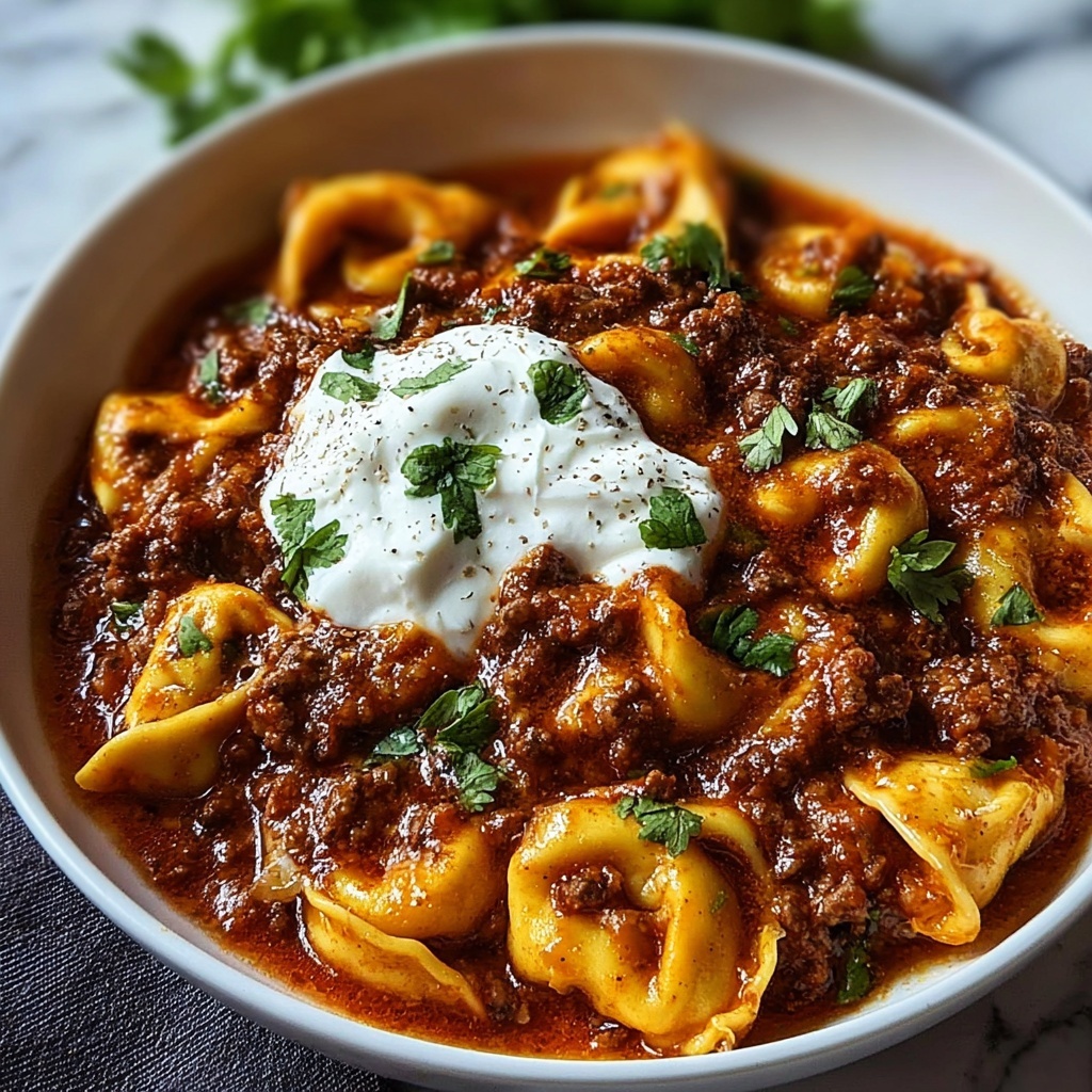 Cheesy Beef Enchiladas Tortellini: A Delicious Twist on Classic Comfort Food Recipe - Recipe Image