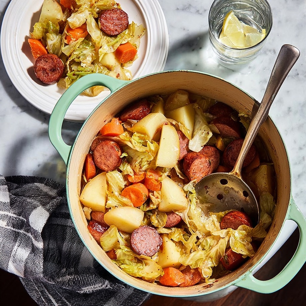 Sausage, Potatoes, and Cabbage Skillet Recipe - Recipe Image