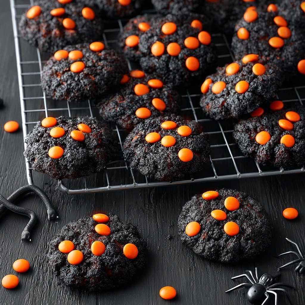 Dark Chocolate Halloween Cookies Recipe - Recipe Image
