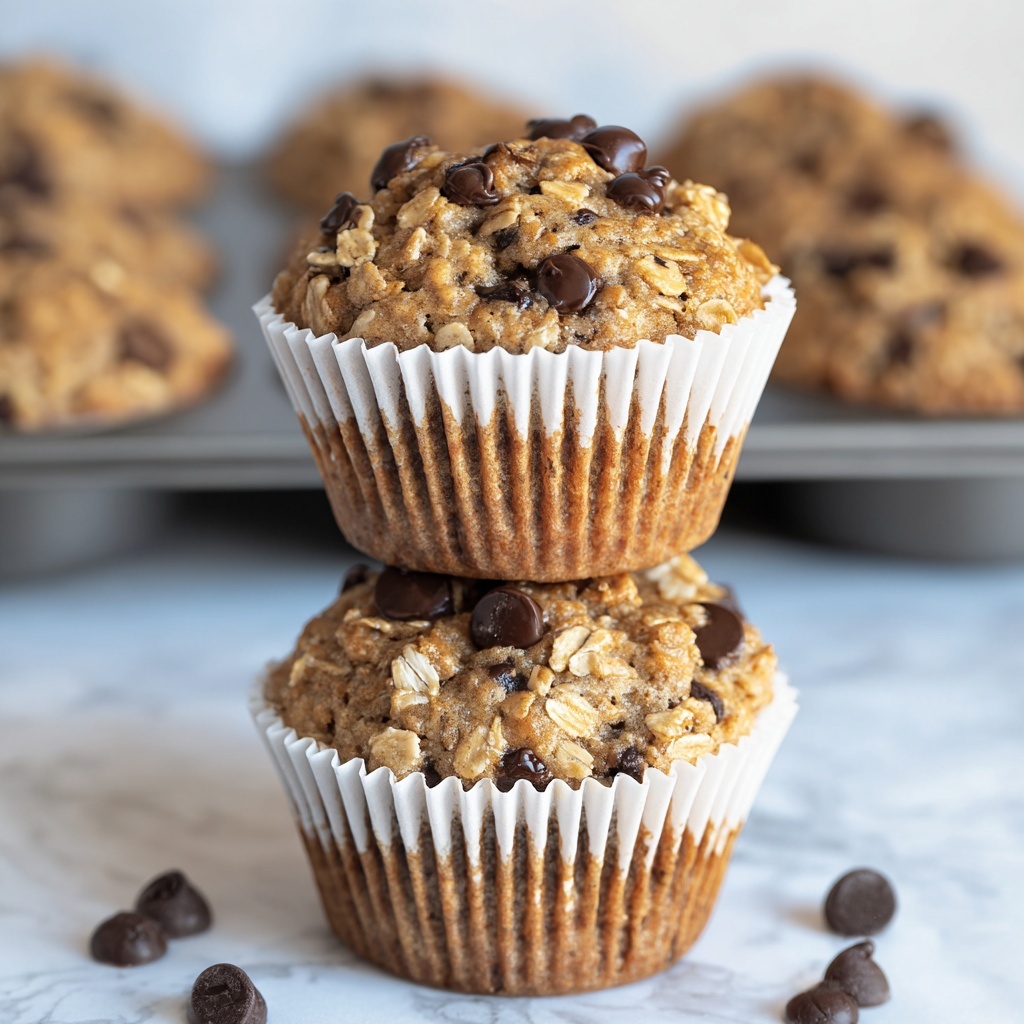 Oatmeal Chocolate Chip Muffins Recipe - Recipe Image