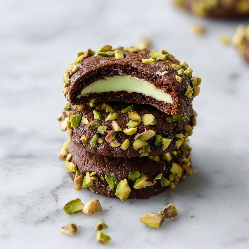 Chocolate Pistachio Cream Thumbprints Recipe - Recipe Image