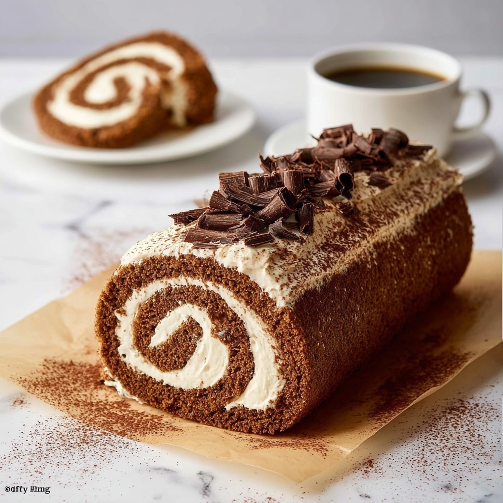 Tiramisu Swiss Roll Recipe - Recipe Image