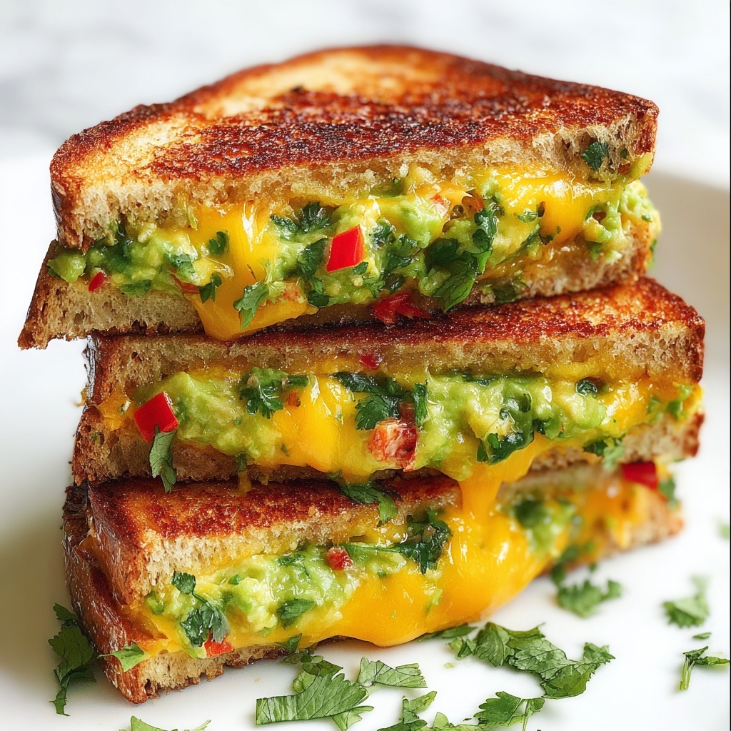 Guacamole Grilled Cheese Sandwich Recipe - Recipe Image