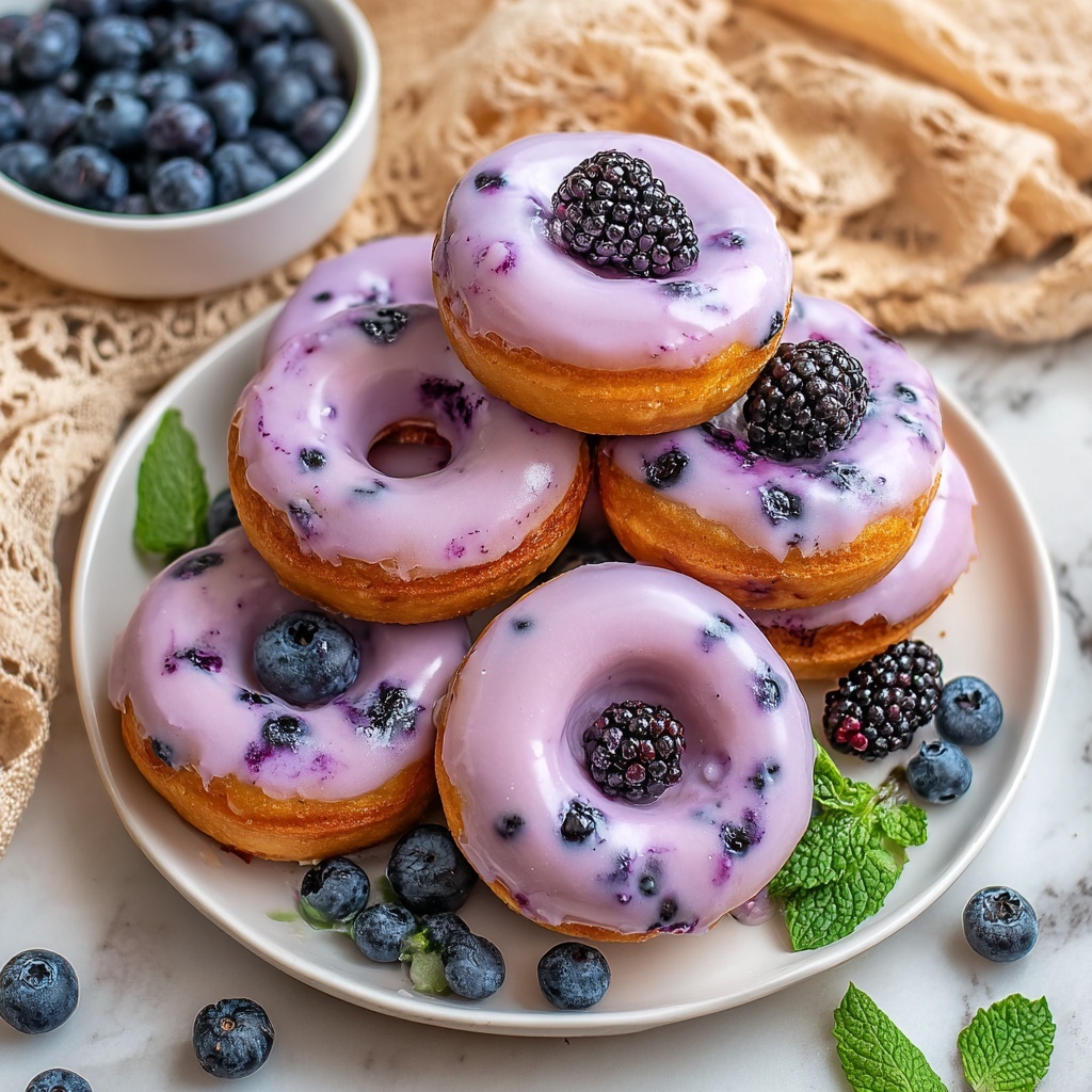 Blueberry Cake Donuts Recipe - Recipe Image