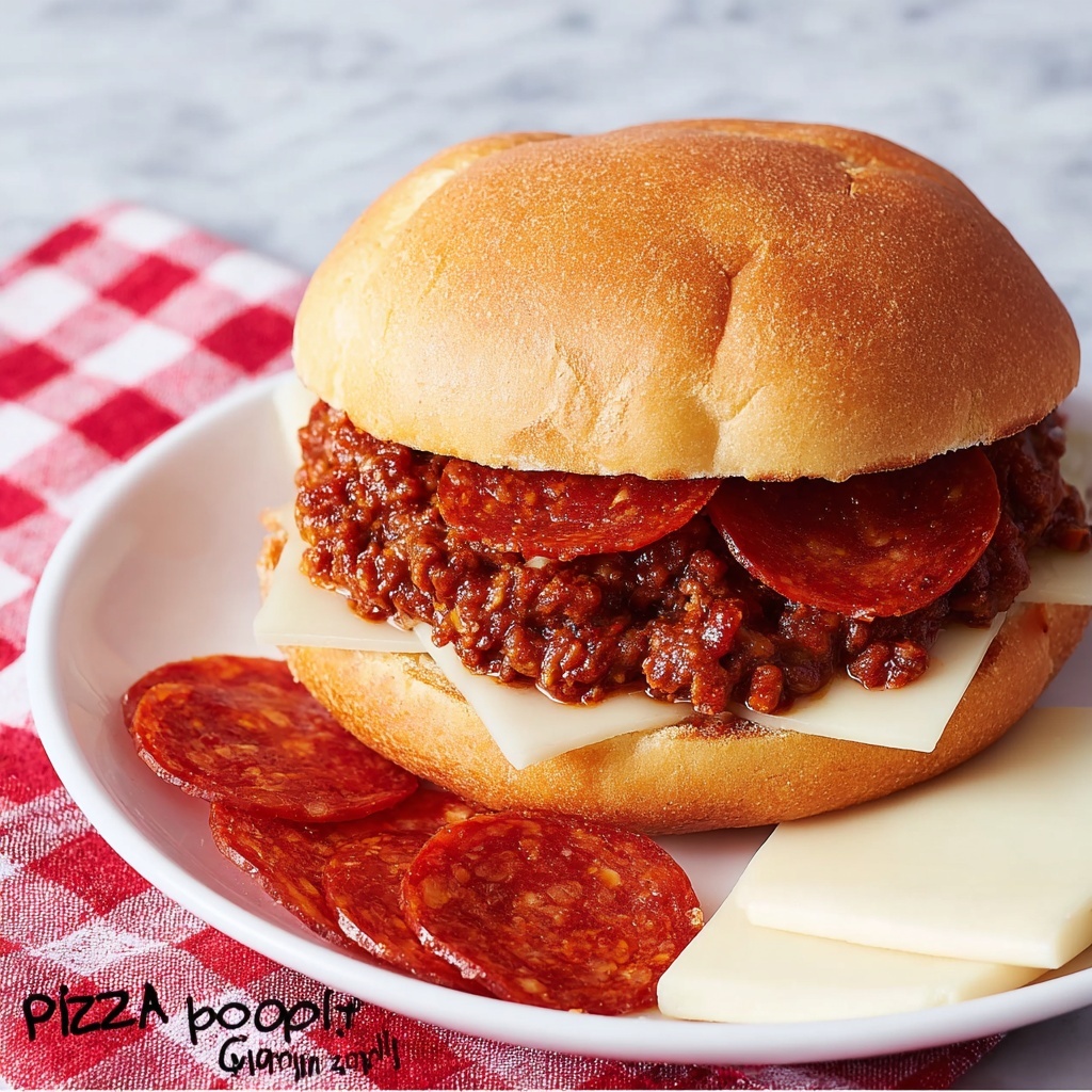 Crockpot Pizza Burgers Recipe - Recipe Image
