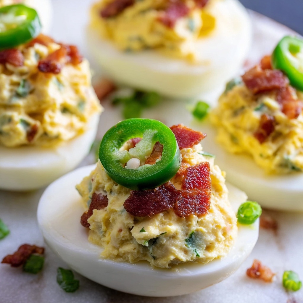 Jalapeño Popper Deviled Eggs Recipe - Recipe Image