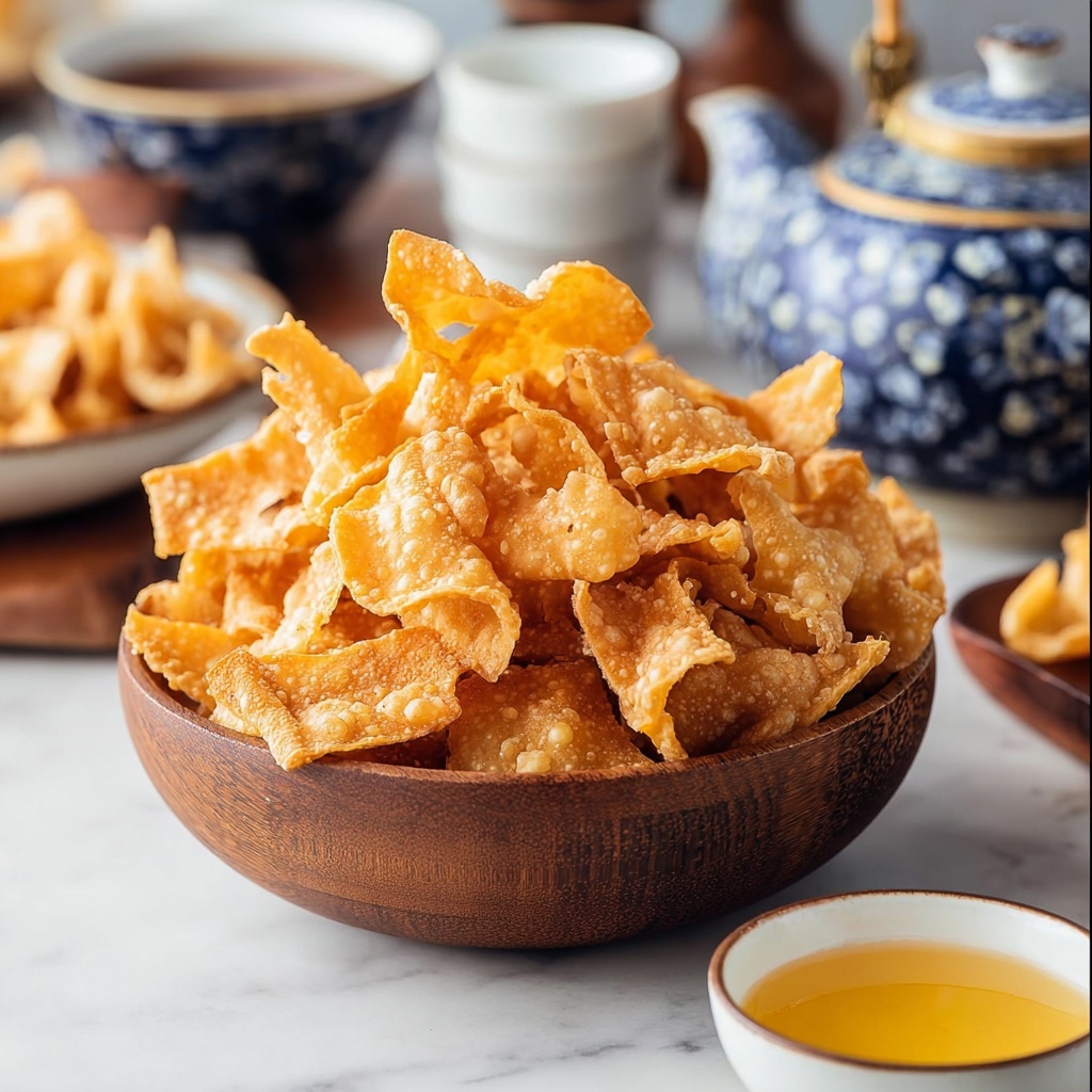 Crispy Fried Wonton Strips with Dipping Sauces Recipe - Recipe Image