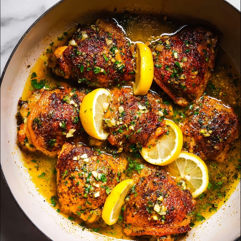 Crockpot Lemon Garlic Butter Chicken Thighs Recipe - Recipe Image