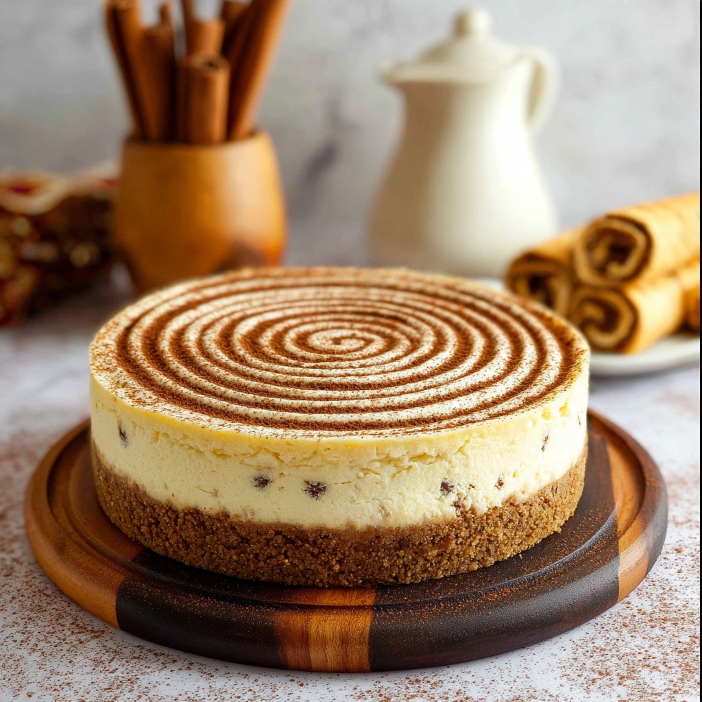 Cinnamon Roll Cheesecake Recipe - Recipe Image