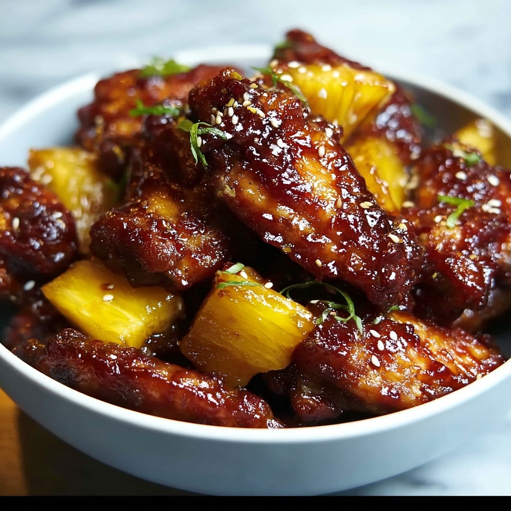 Best Brown Sugar Pineapple Wings Chicken – Baked Sticky Perfection Recipe - Recipe Image