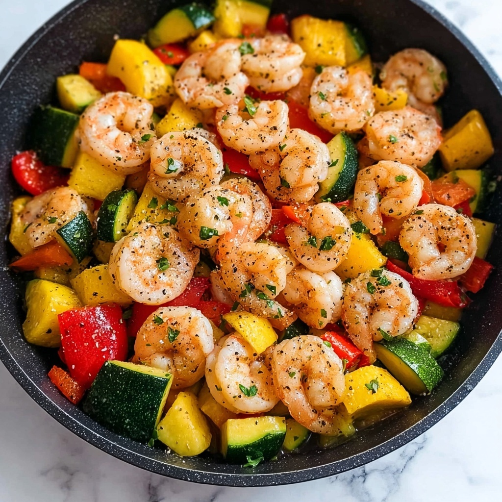 Easy Shrimp Vegetable Skillet Recipe - Recipe Image