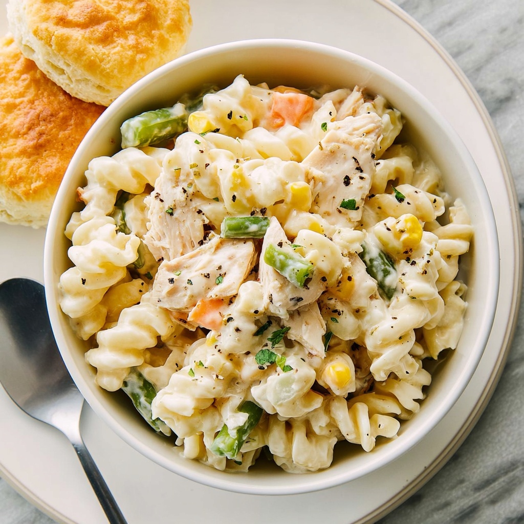 Chicken Potpie Pasta Recipe - Recipe Image