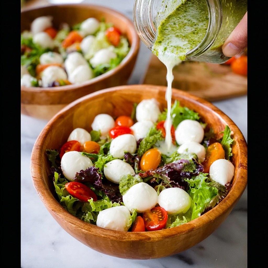 Caprese Salad with Pesto Dressing Recipe - Recipe Image
