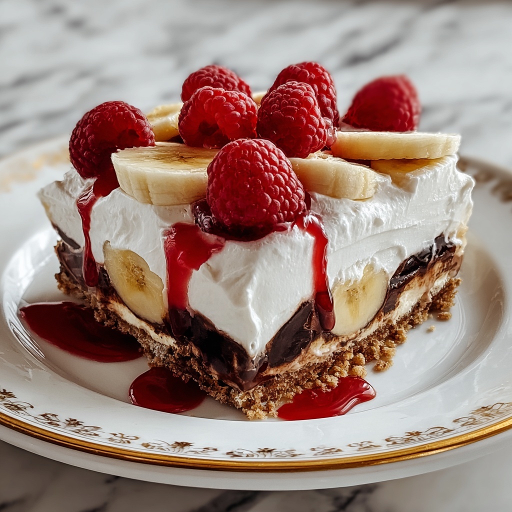 No-Bake Banana Split Cake Recipe - Recipe Image