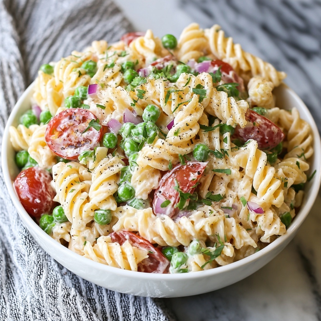 Creamy Pasta Salad with Fresh Vegetables Recipe - Recipe Image