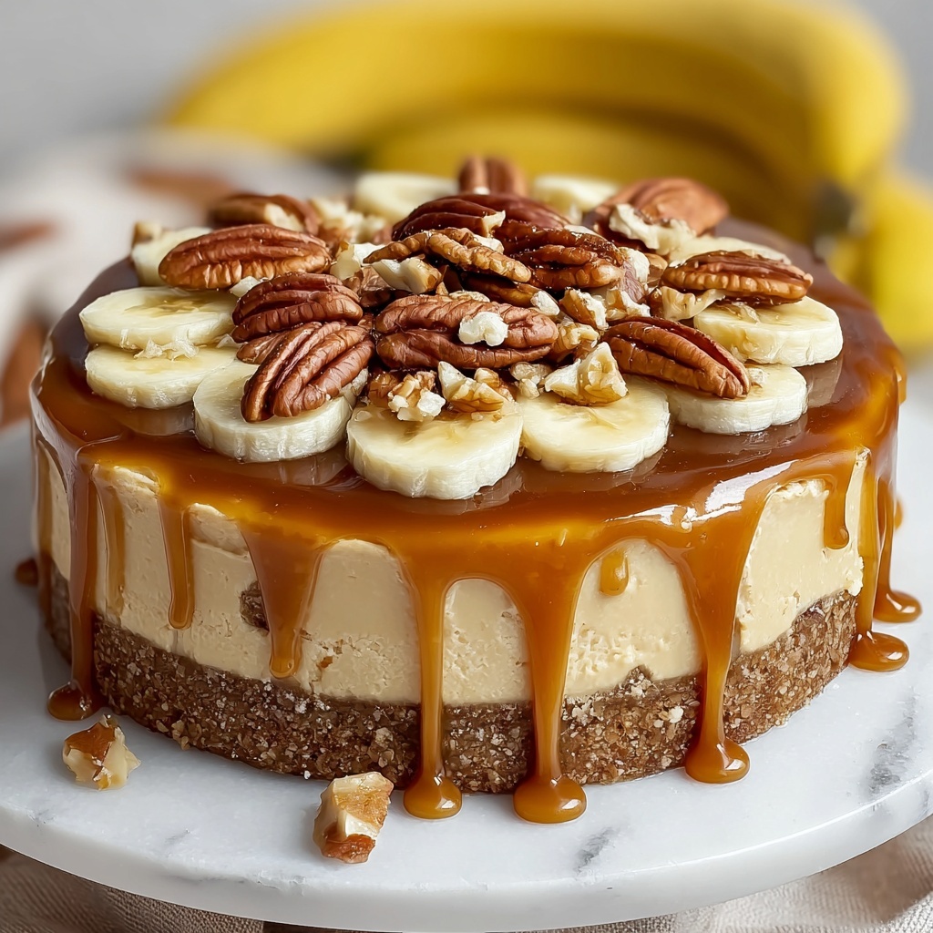 Banana Caramel Nut Cheesecake Recipe - Recipe Image