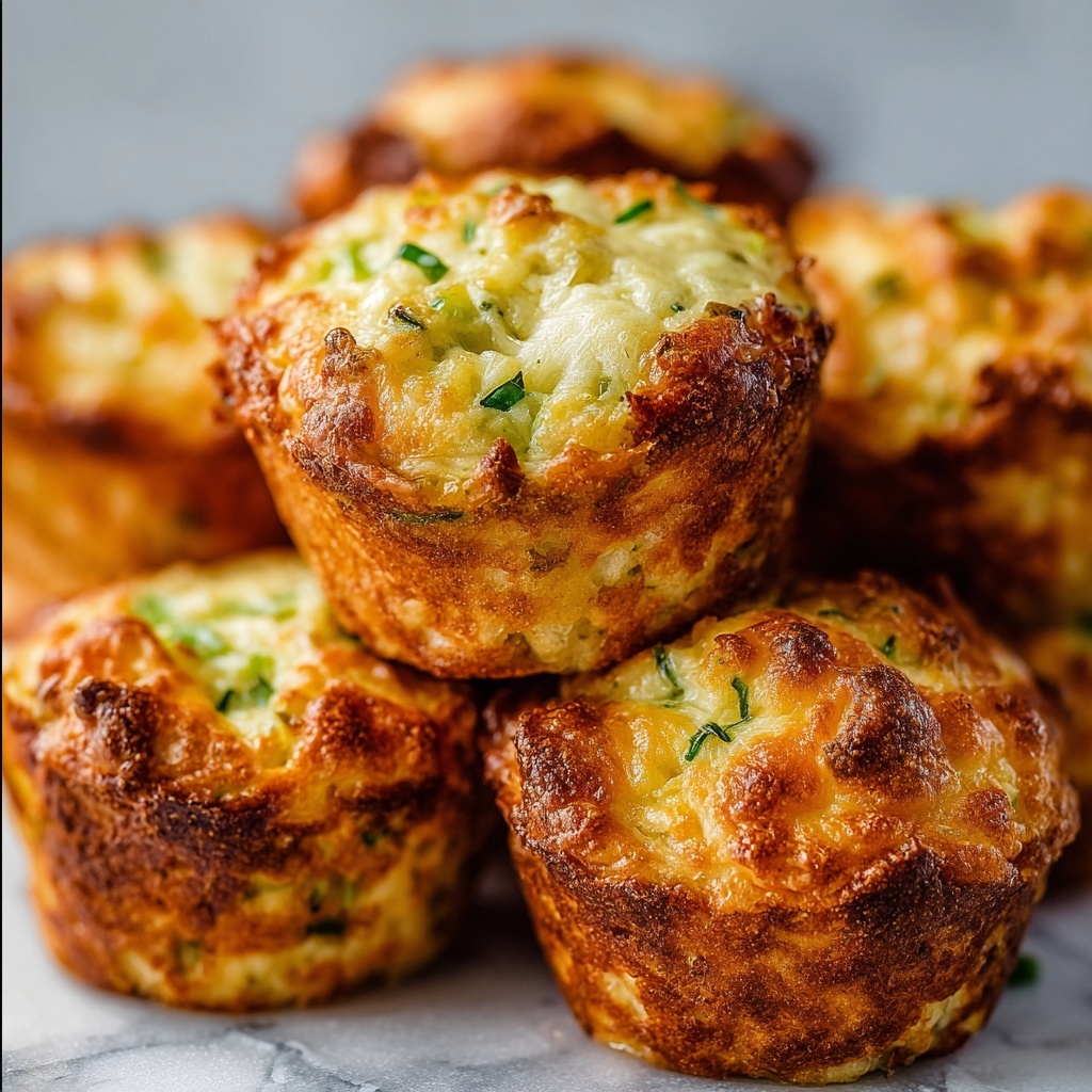 Crispy Parmesan Zucchini Potato Muffins Recipe - Recipe Image