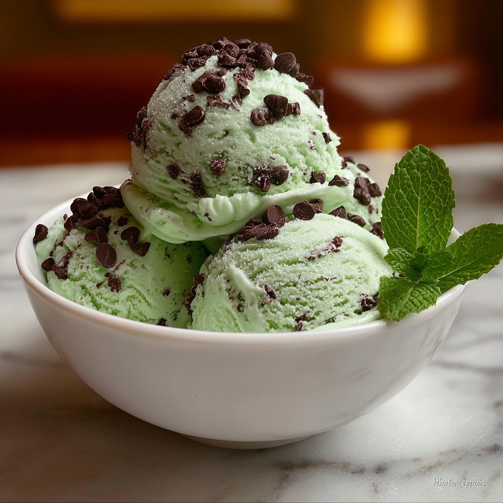 Mint Chocolate Chip Ice Cream Recipe - Recipe Image