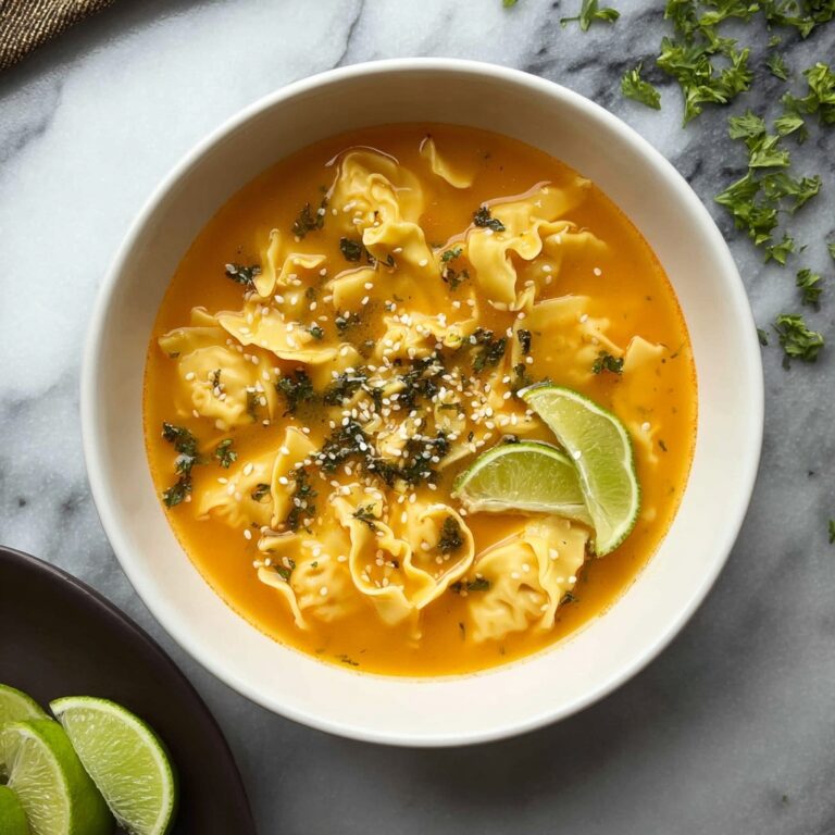 Thai Red Curry Dumpling Soup Recipe