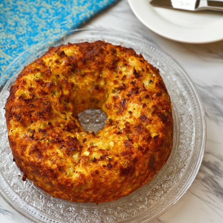 Cheesy Breakfast Bundt Cake with Bacon and Eggs Recipe