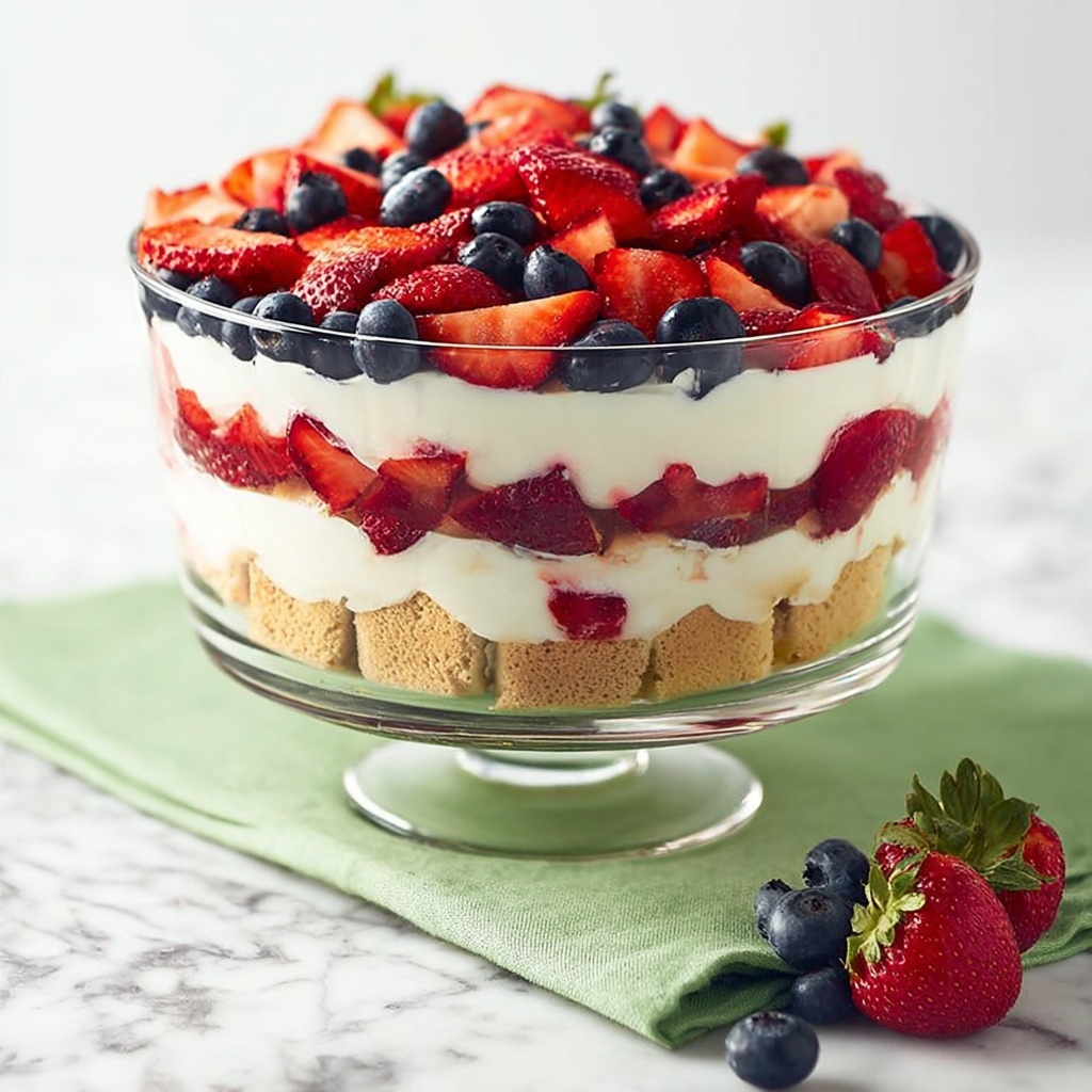 Lightened Almond Pound Cake Trifle Recipe - Recipe Image
