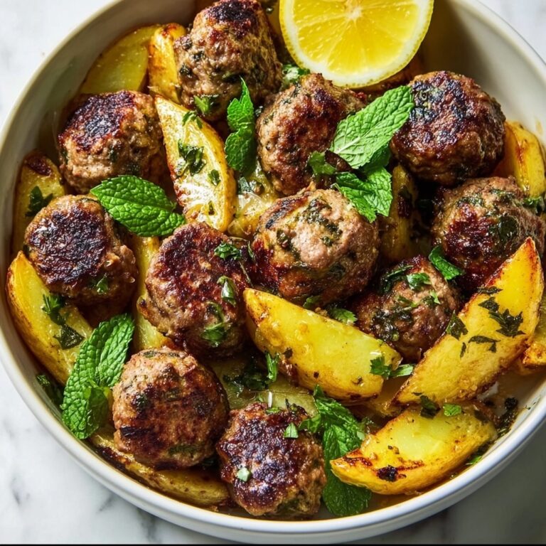One-Pan Greek Meatballs and Potatoes Recipe