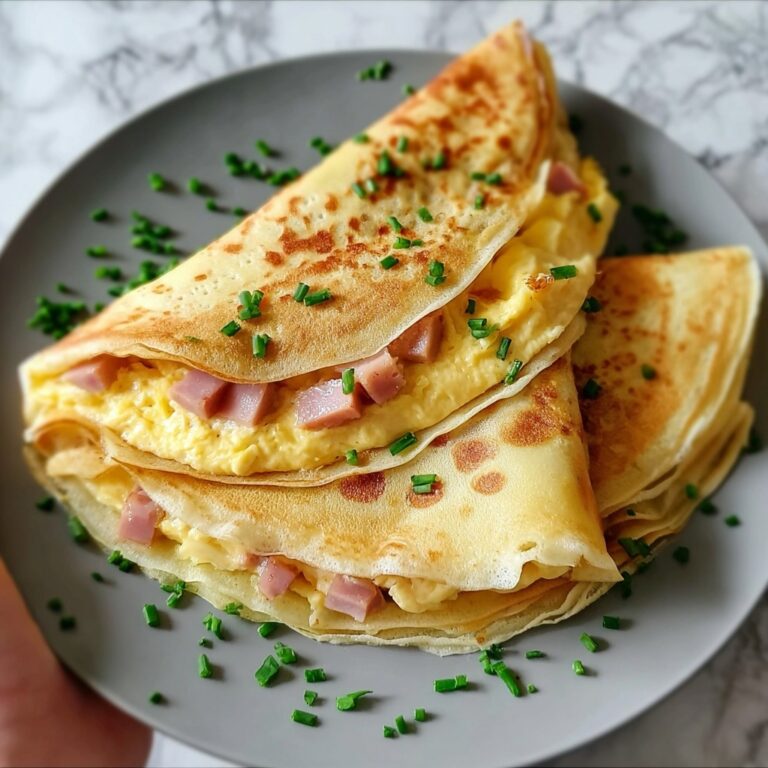 Egg, Ham, and Cheese Crepes for Breakfast Bliss Recipe